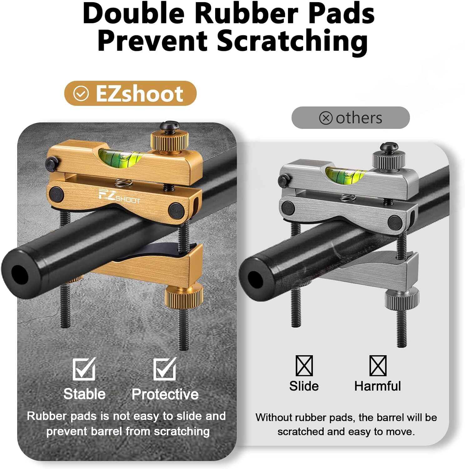Scope Bubble Level with Magnetic Bottom + Barrel Clamp Scope Leveling Tool Combo