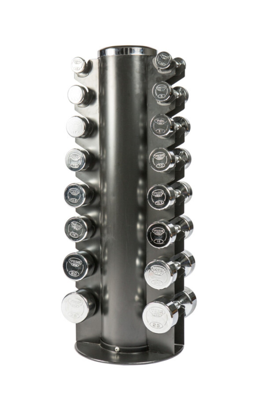 2-Sided Dumbbell Rack 8 Pair Vertical Stand Space Saving Storage