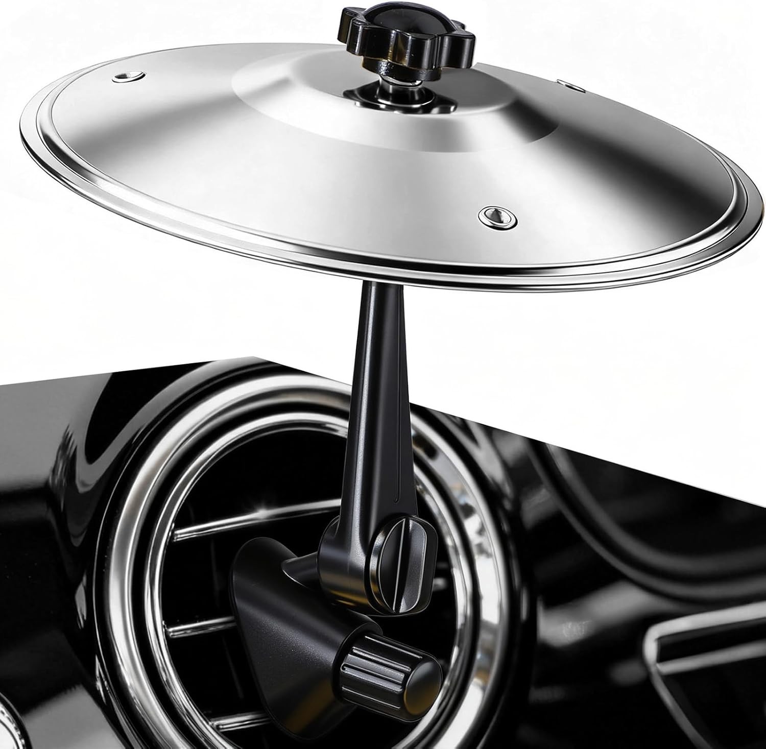 Silver Car Crash Cymbal, Car Symbol Drum For Car Vent, Make Your Driving Fun