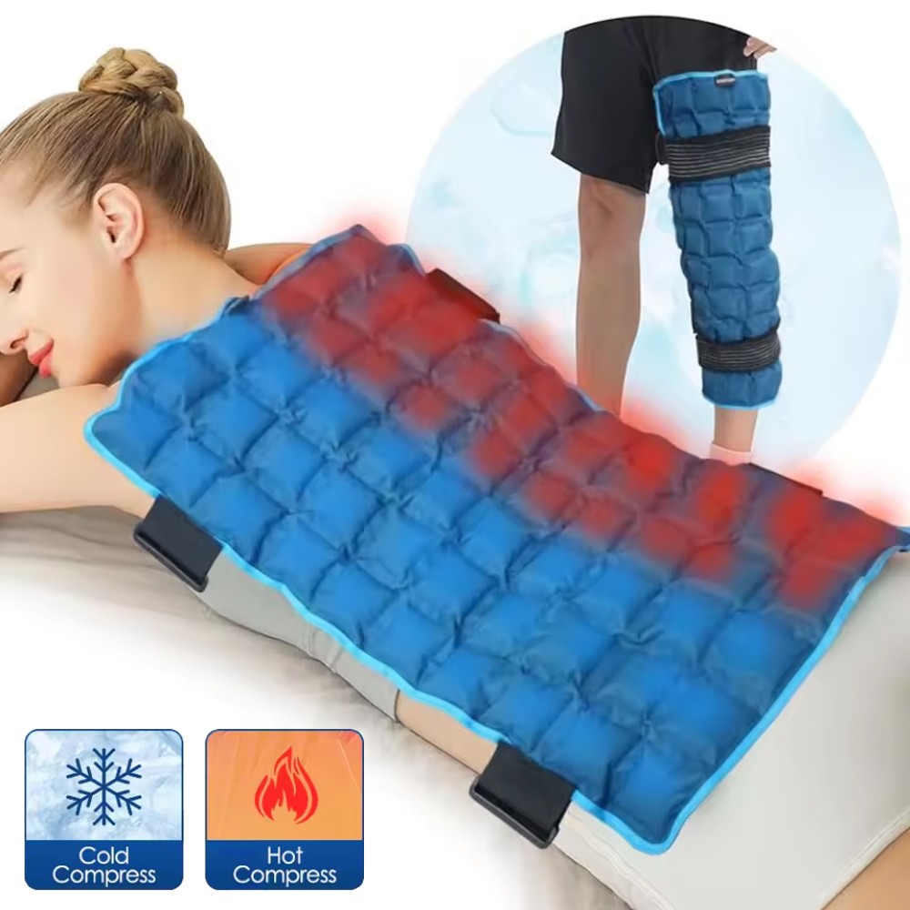 Large Gel Ice Therapy Hot Cold Pack Reusable for Belly Back Leg Arm Pain Relief-