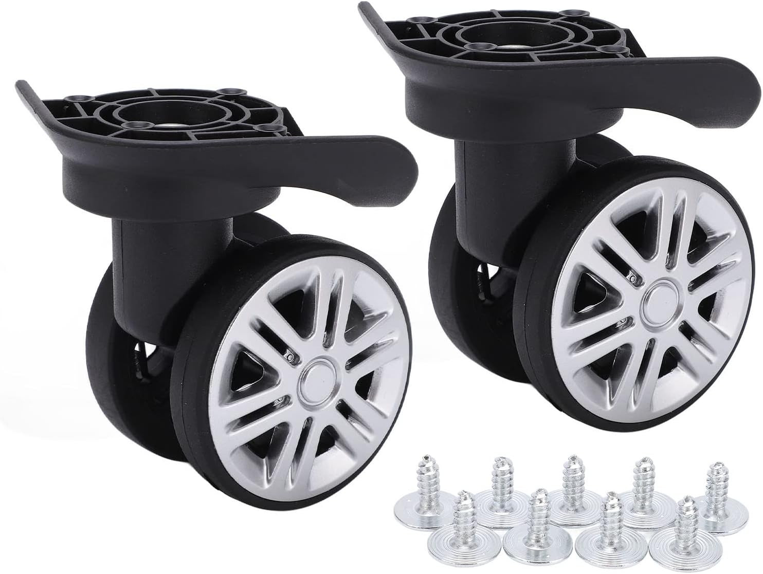 1 Pair Luggage Suitcase Wheels, Trunk Wheel Spare Part defult