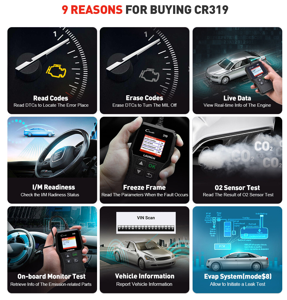 For Mercedes Benz OBD2 Scanner OBD Code Reader Car Diagnostic Tool Emission Test