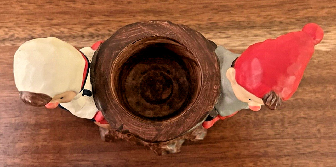 Handpainted Gnome Pixie Mini Planter Cottage Core 6x3.5 inch