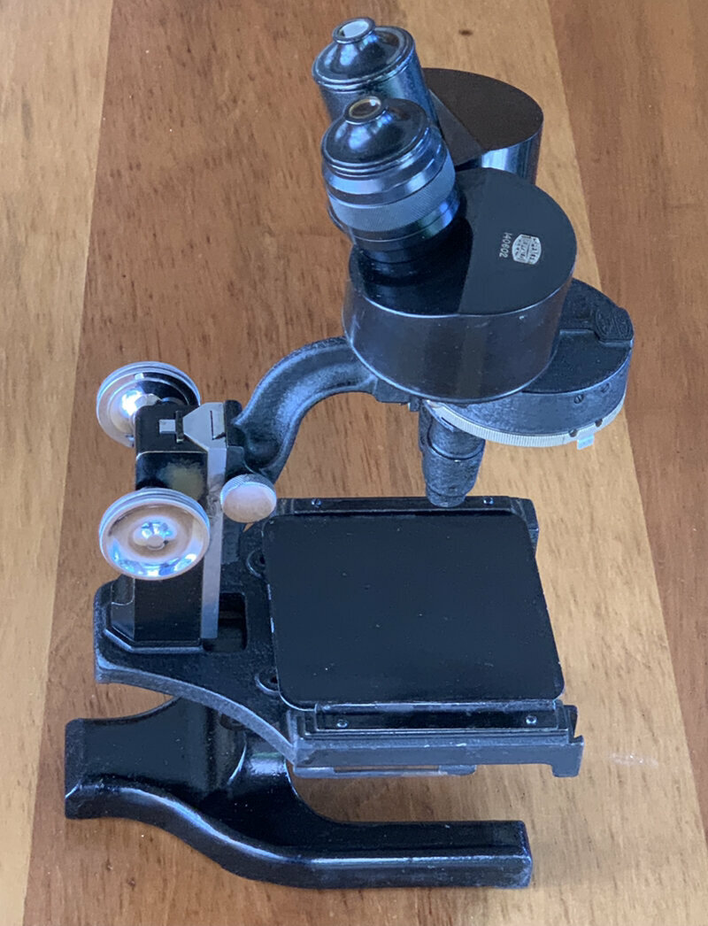 Spencer Stereo Microscope, case & two objectives, vintage antique old Buffalo NY