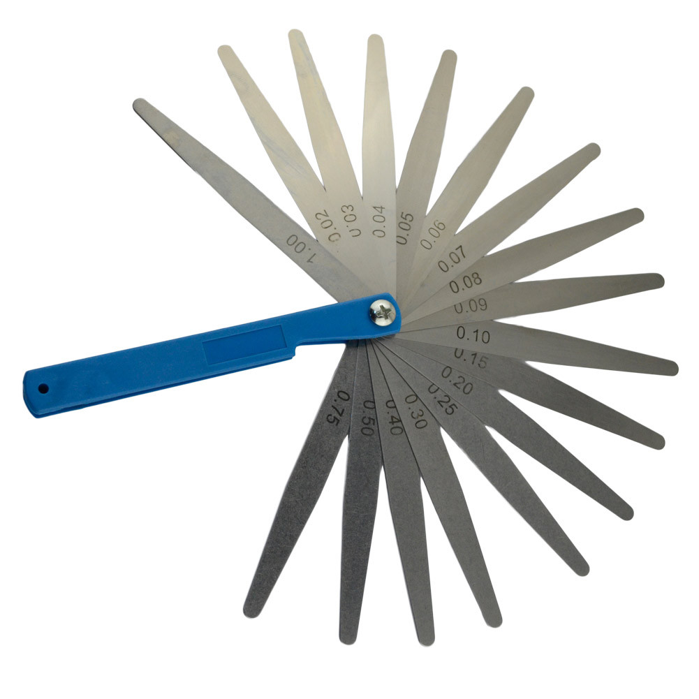 0.02mm-1mm 17 Blades Thickness Gap Metric Filler Feeler Gauge Measure Tool