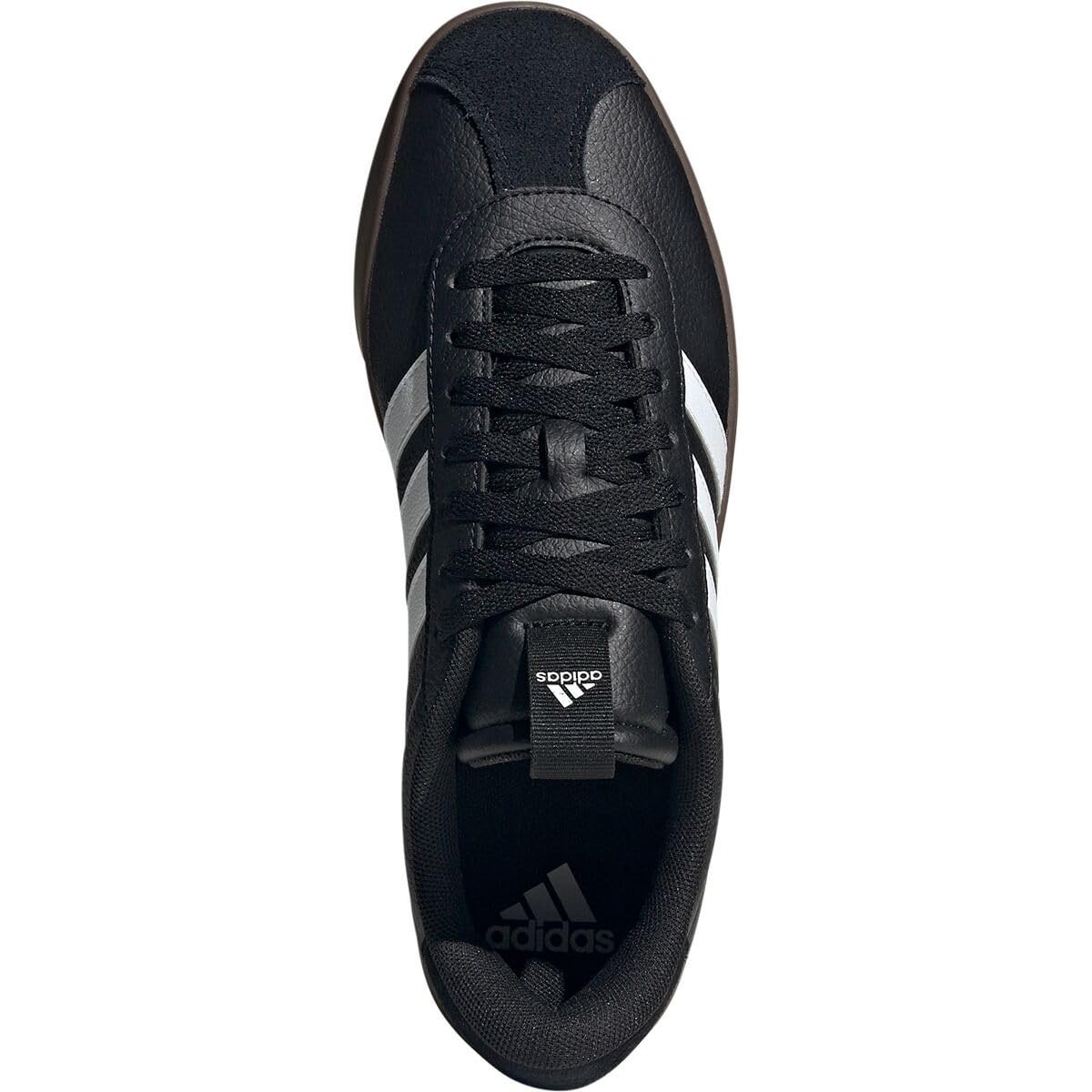 Adidas Mens VL Court 3 Sneaker Black White Gum Size 10.5 Skateboard Shoe New
