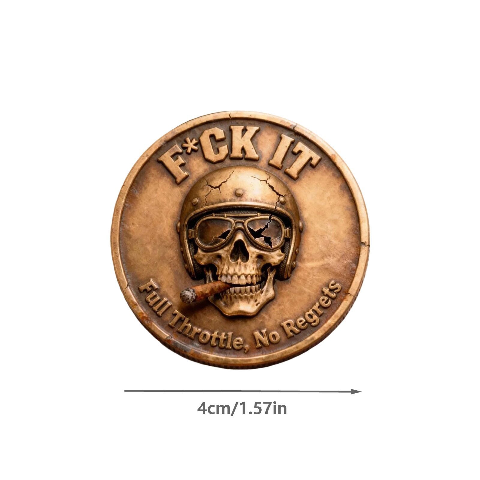 F**K IT Fall Throttle. No Regrets Commemorative Coin