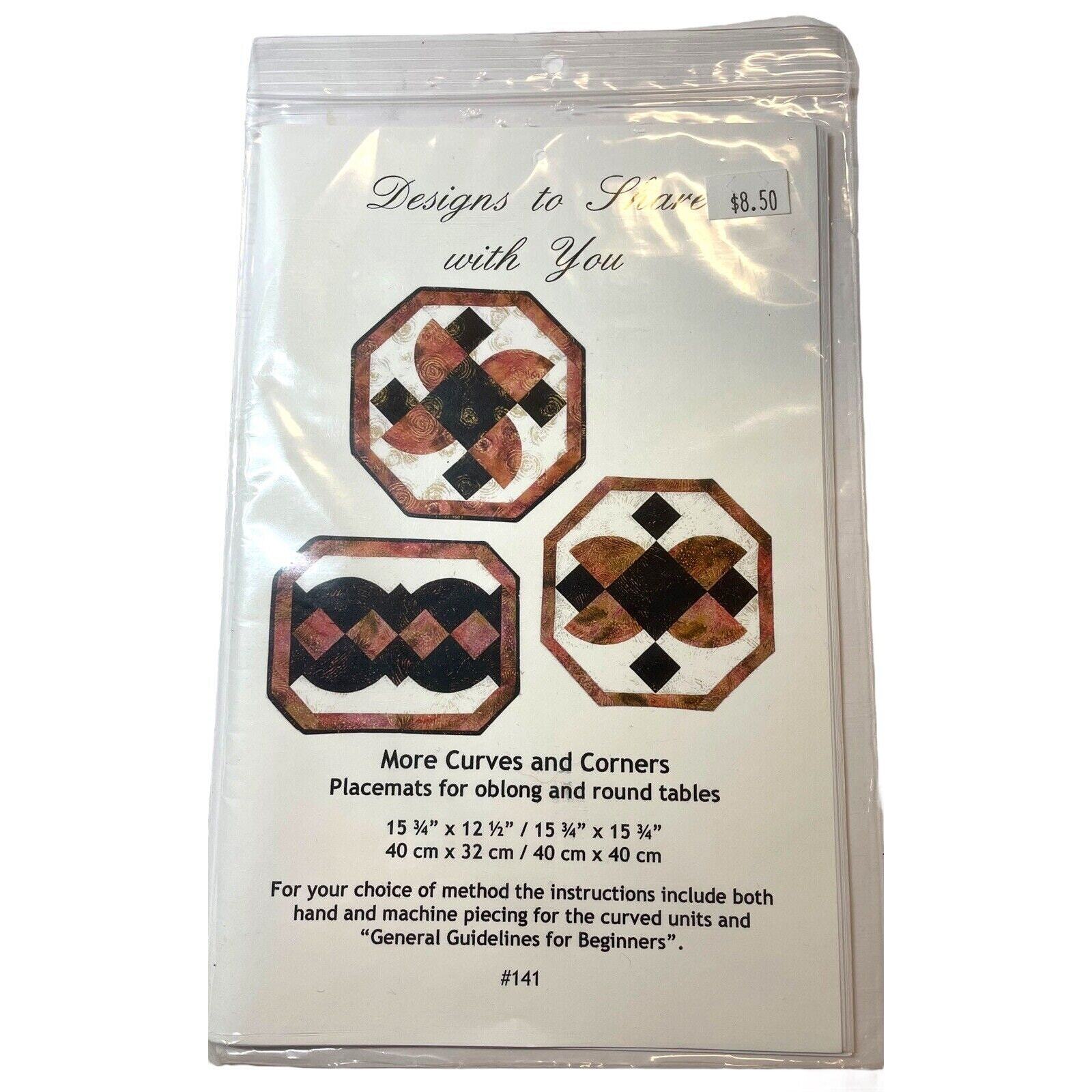 Designs To Share With You #131 - More Curves & Corners Placemats