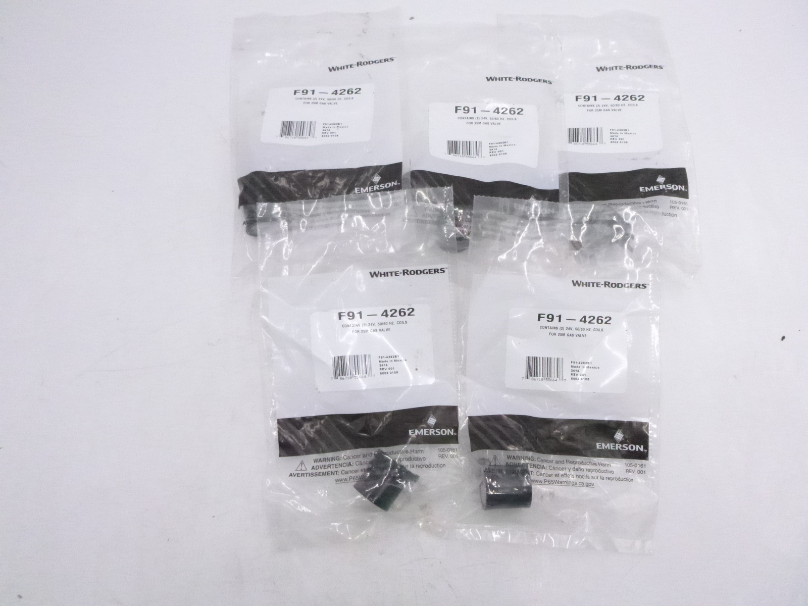 5 Pack White-Rodgers  25M Gas Valve Coil 24V 50/60 HZ F91-4262