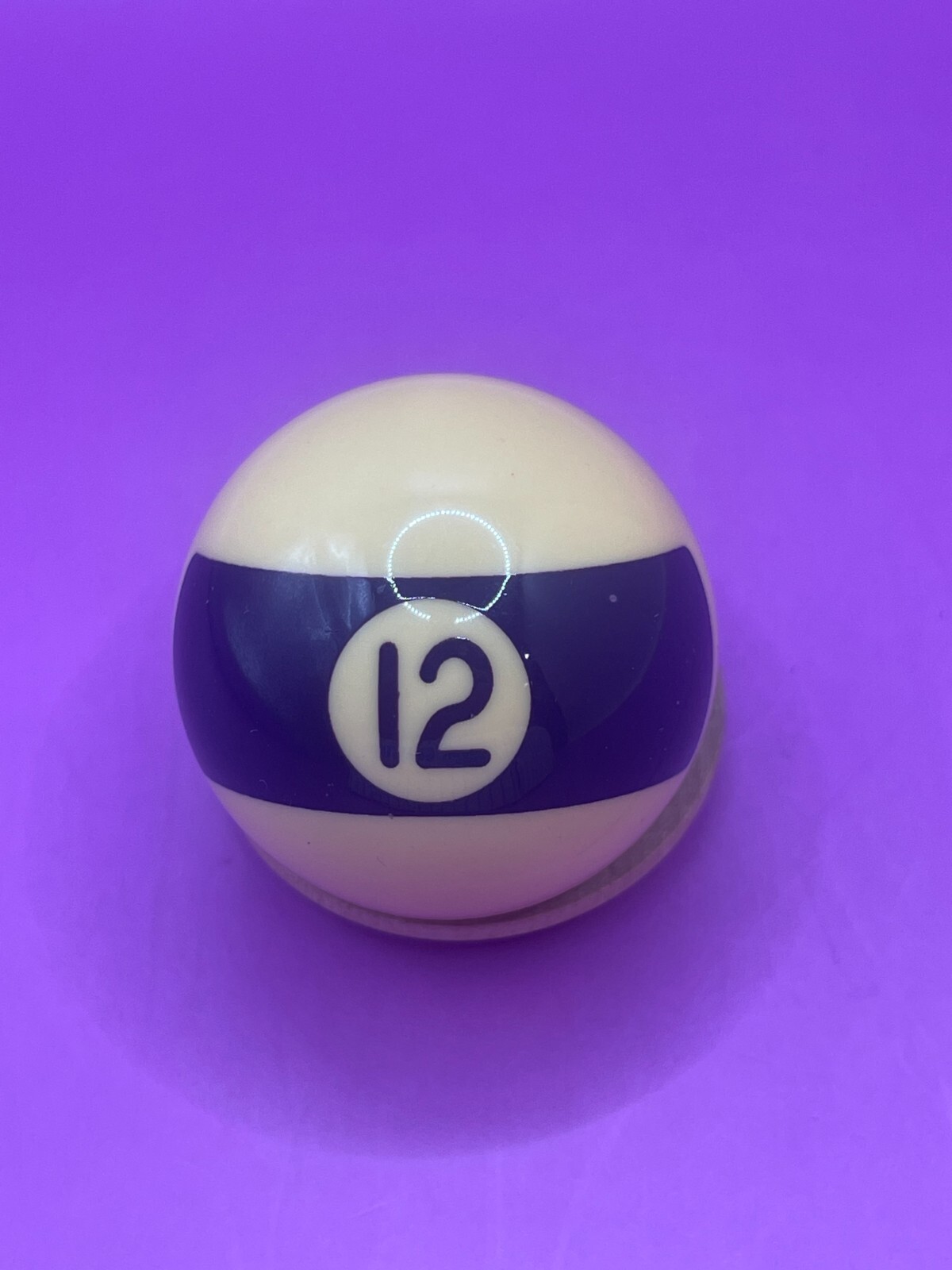 Replacement Mini Billiards Pool Ball - 1.5" Diameter - Striped Purple #12 Ball