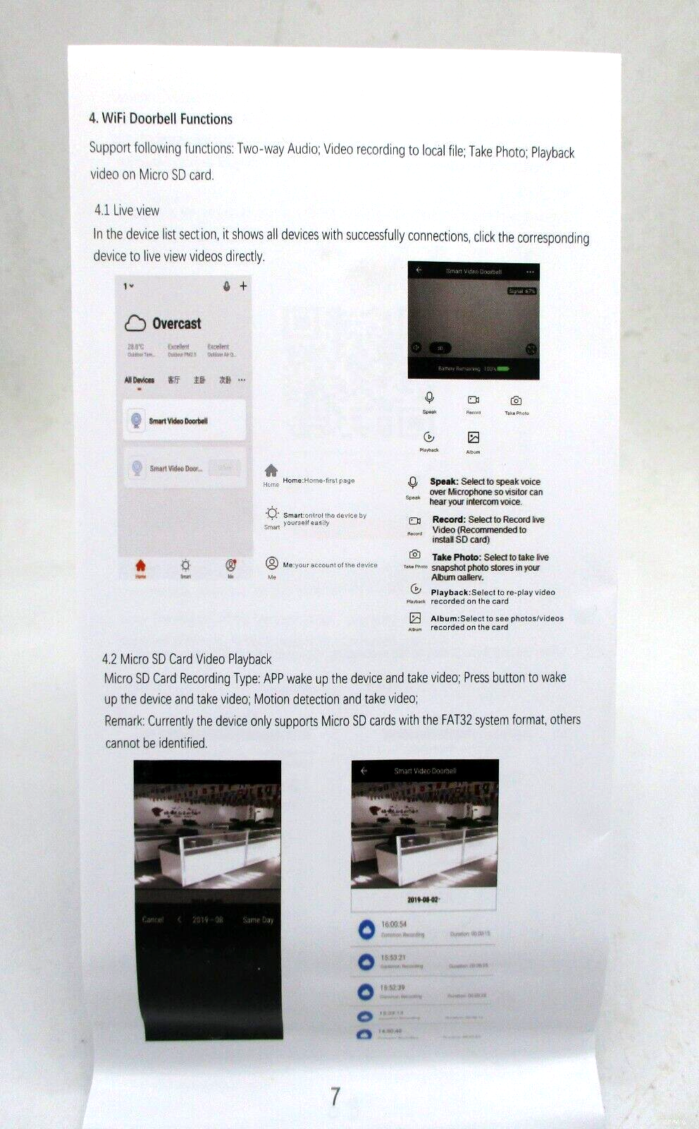 Smart WiFi Doorbell Camera Supersonic with Smart Motion Security System SC5000VD