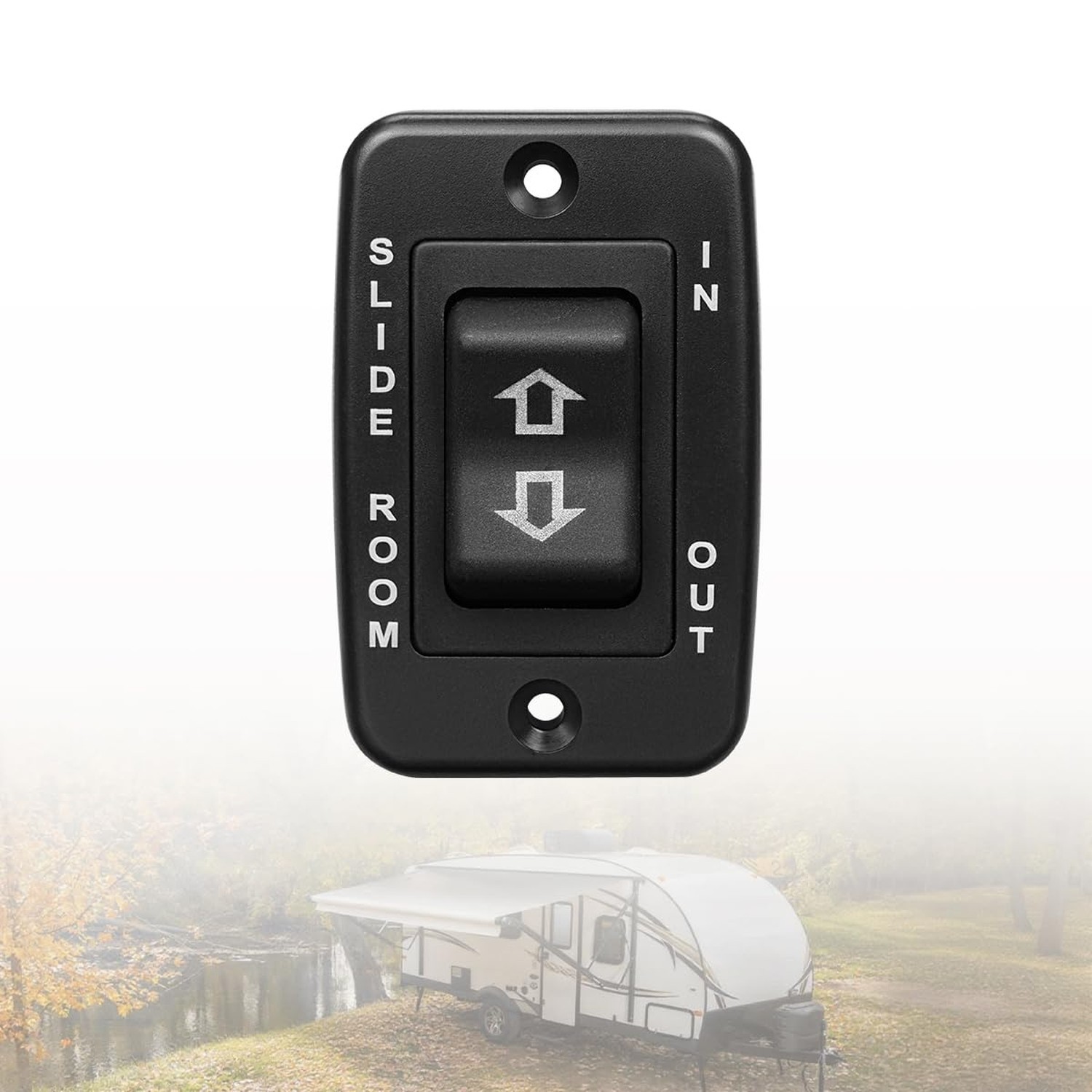 S141 Slide in/Slide Out Contoured Switch with Bezel, Black Electric Switch wi...