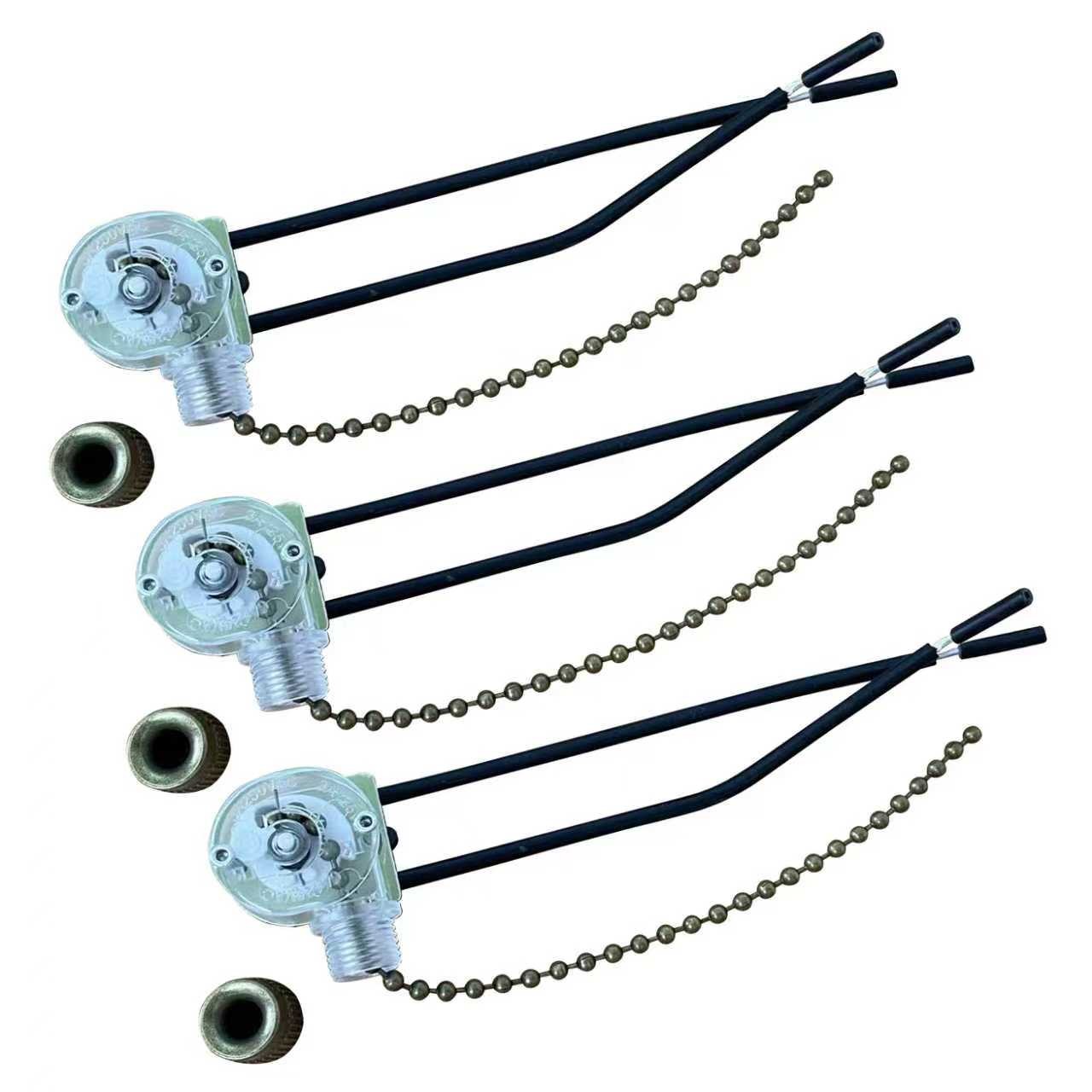 Ceiling Fan Switch Zing Ear ZE-109 Two-Wire Light Switch Wall Lights Pul 3Pack
