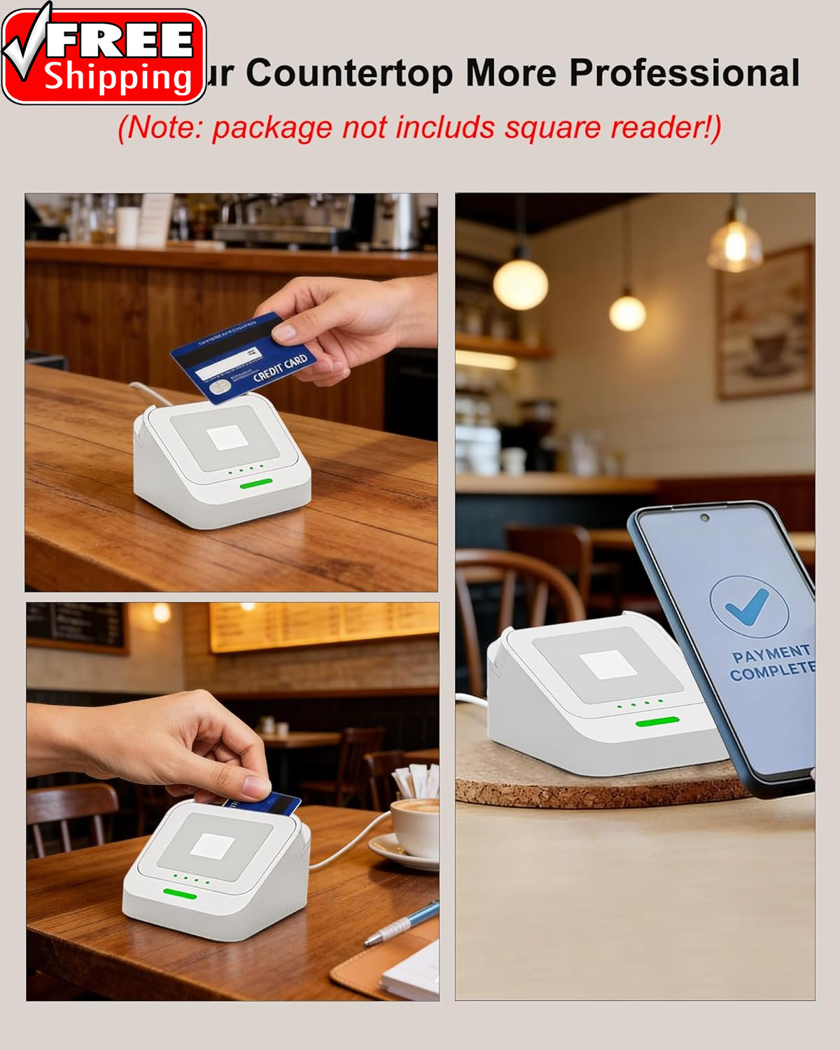 Reader Dock for Square Card Reader 2Nd Gen, Holder Stand for Square Reader 2 Gen