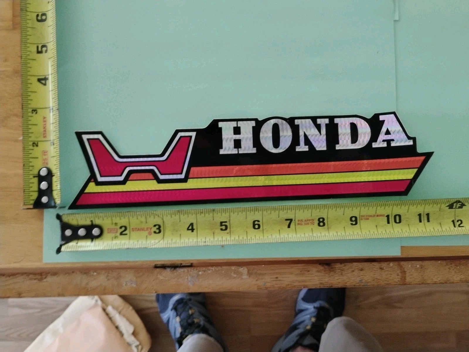 Honda Vintage 80s Prismatic Decal 2.5in X 11.5 In.