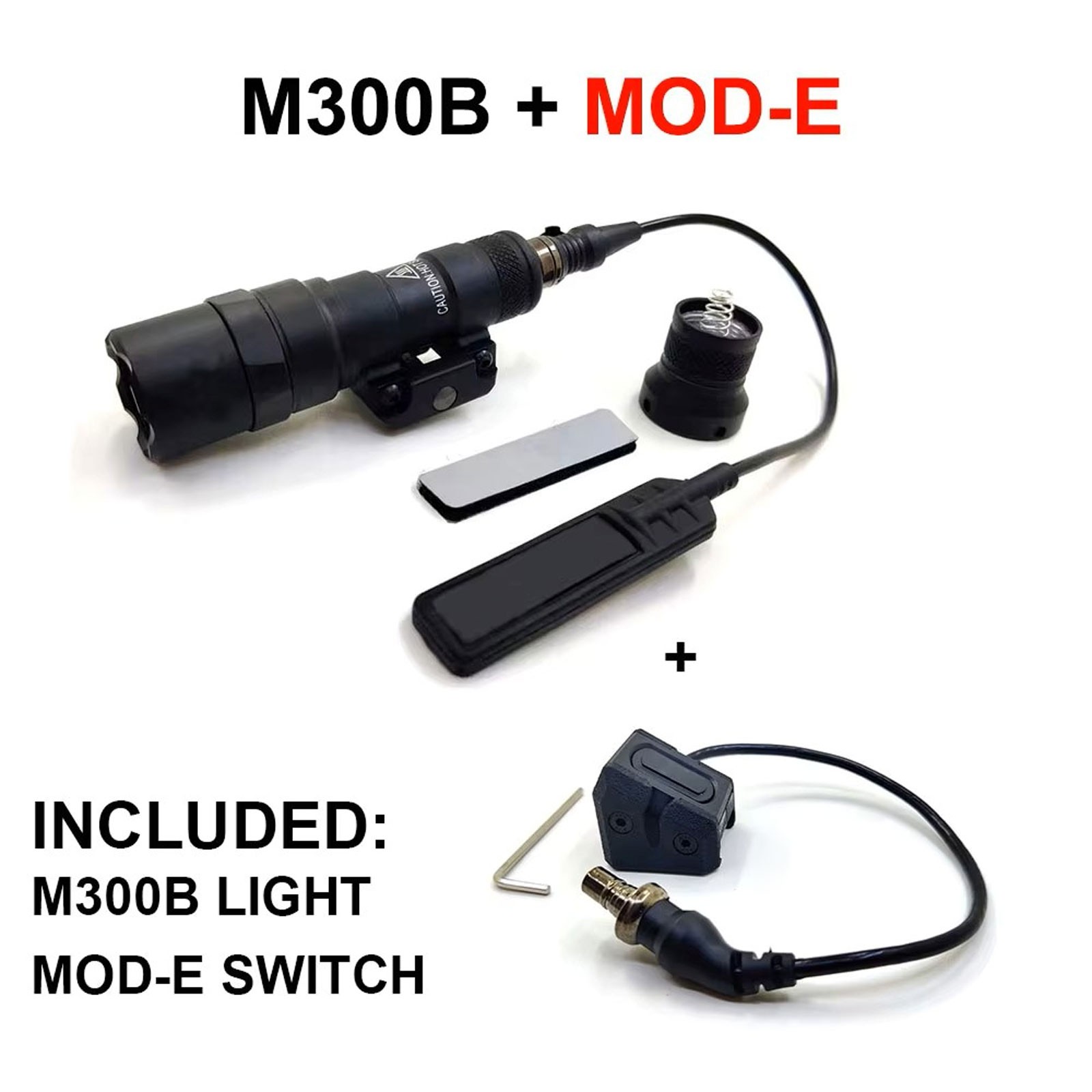 Tactical Remote Pressure Switch Momentary Hot Button + M300B LED Weapon Light US