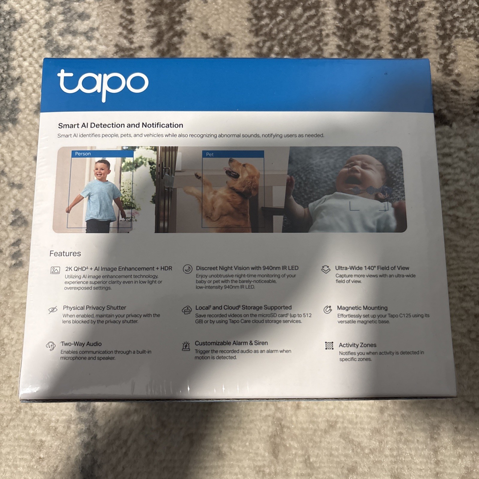 TP-Link - Tapo Indoor 2K Wi-Fi Security Camera w/ Physical Privacy Shutter