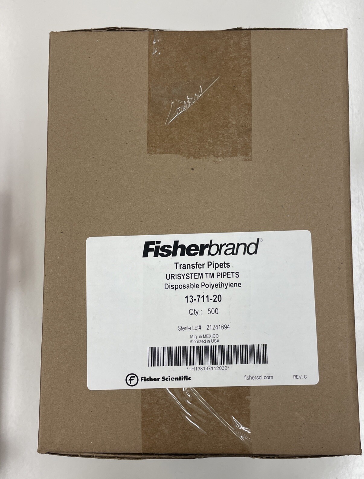 Fisher Scientific Transfer Pipets URISYSTEM TM PIPETS 13-711-20 500/Pk