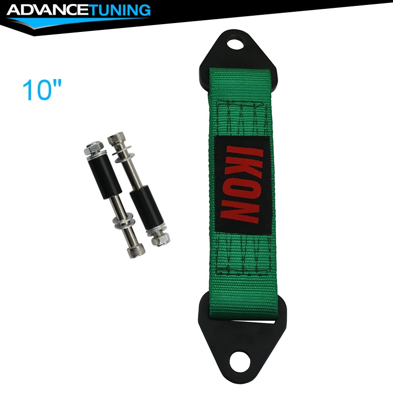 Fits Off-road ATV UTV 10" Limit Strap Shock Suspension Webbing Green w/ Bolts