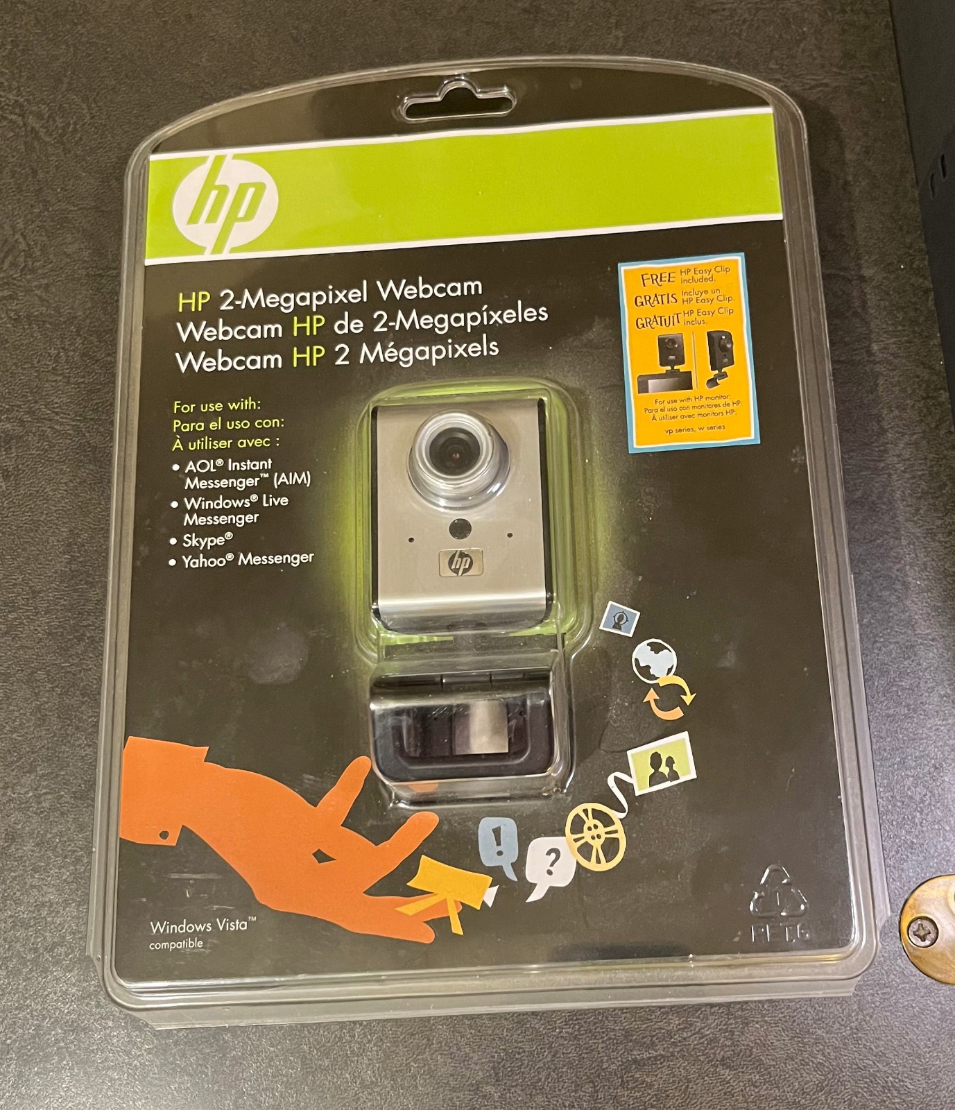 Hewlett-Packard HP 2-Megapixel Webcam (#RZ406AA#ABA)
