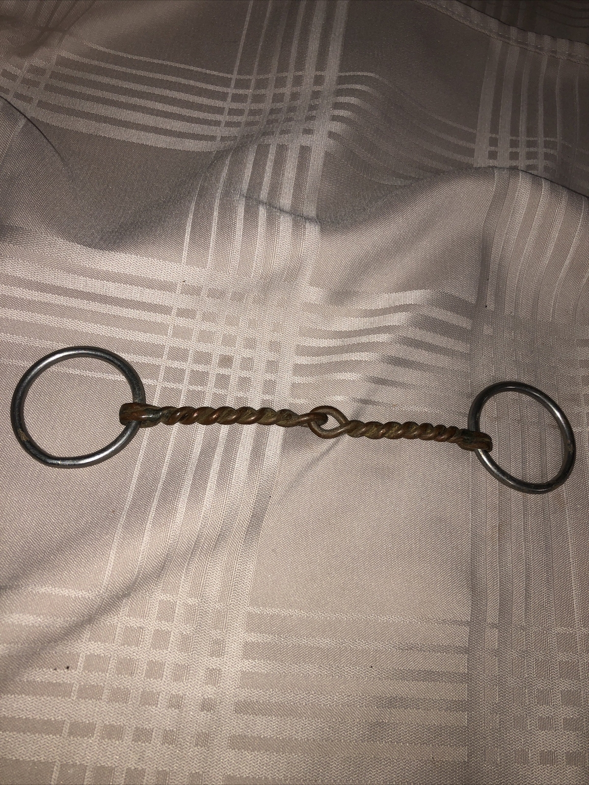 5.25” Snaffle Twisted Copper Metal Loose Ring 2”