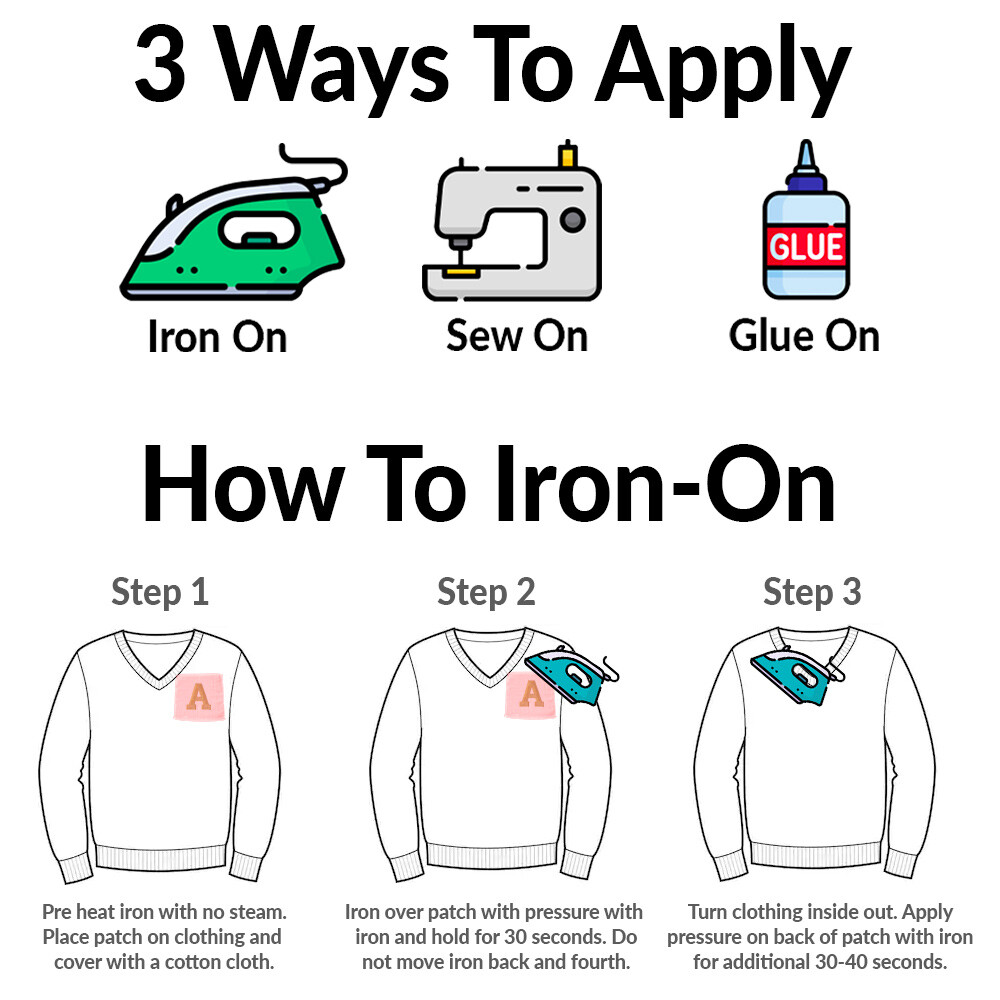 USA Vertical (5_Pack) Iron on Patch: Small