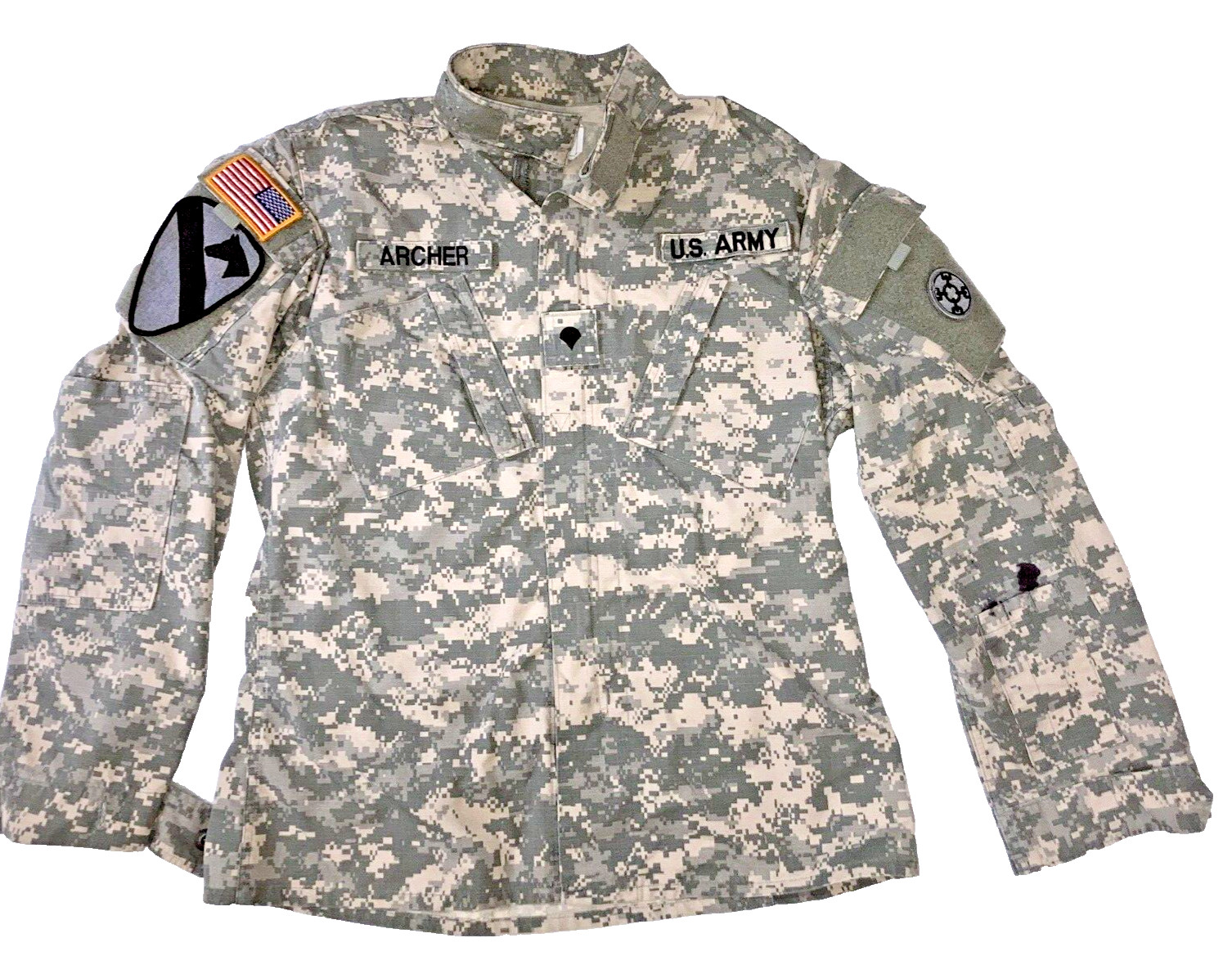 US ARMY Digital Camouflage Medium Long Military Combat Coat