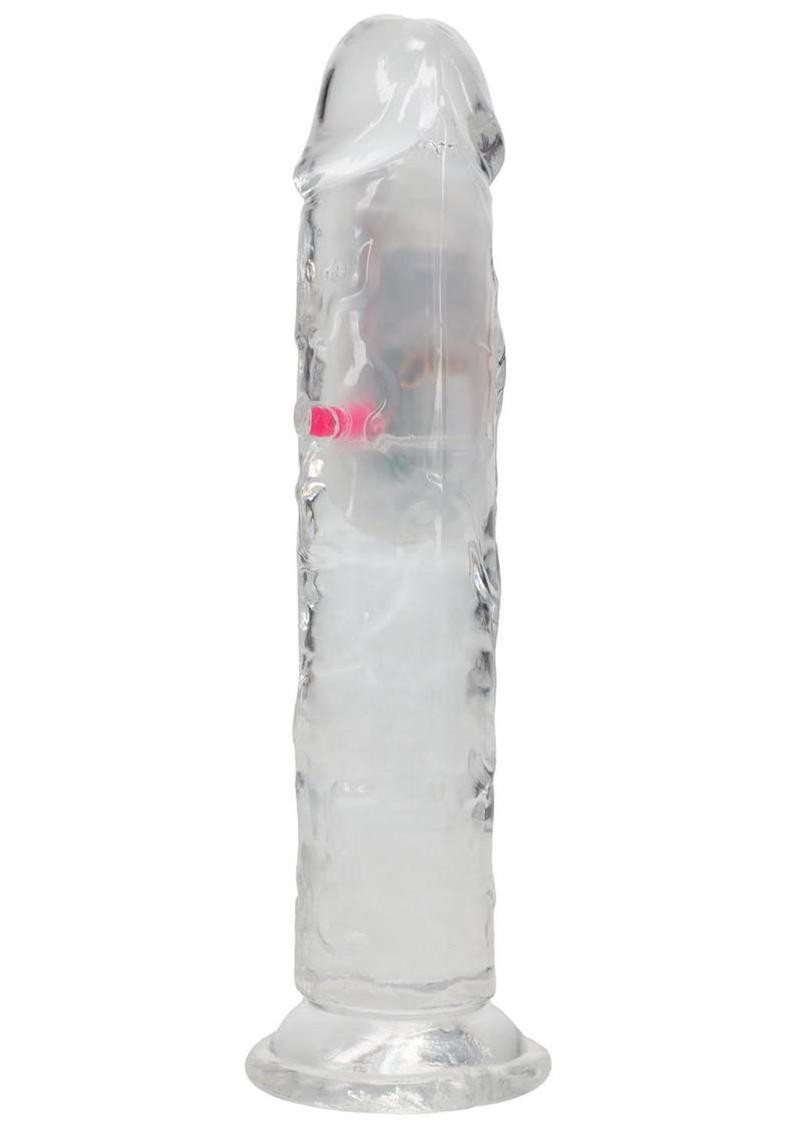 RealRock Rechargeable Dildo with Remote Control 7in - Clear