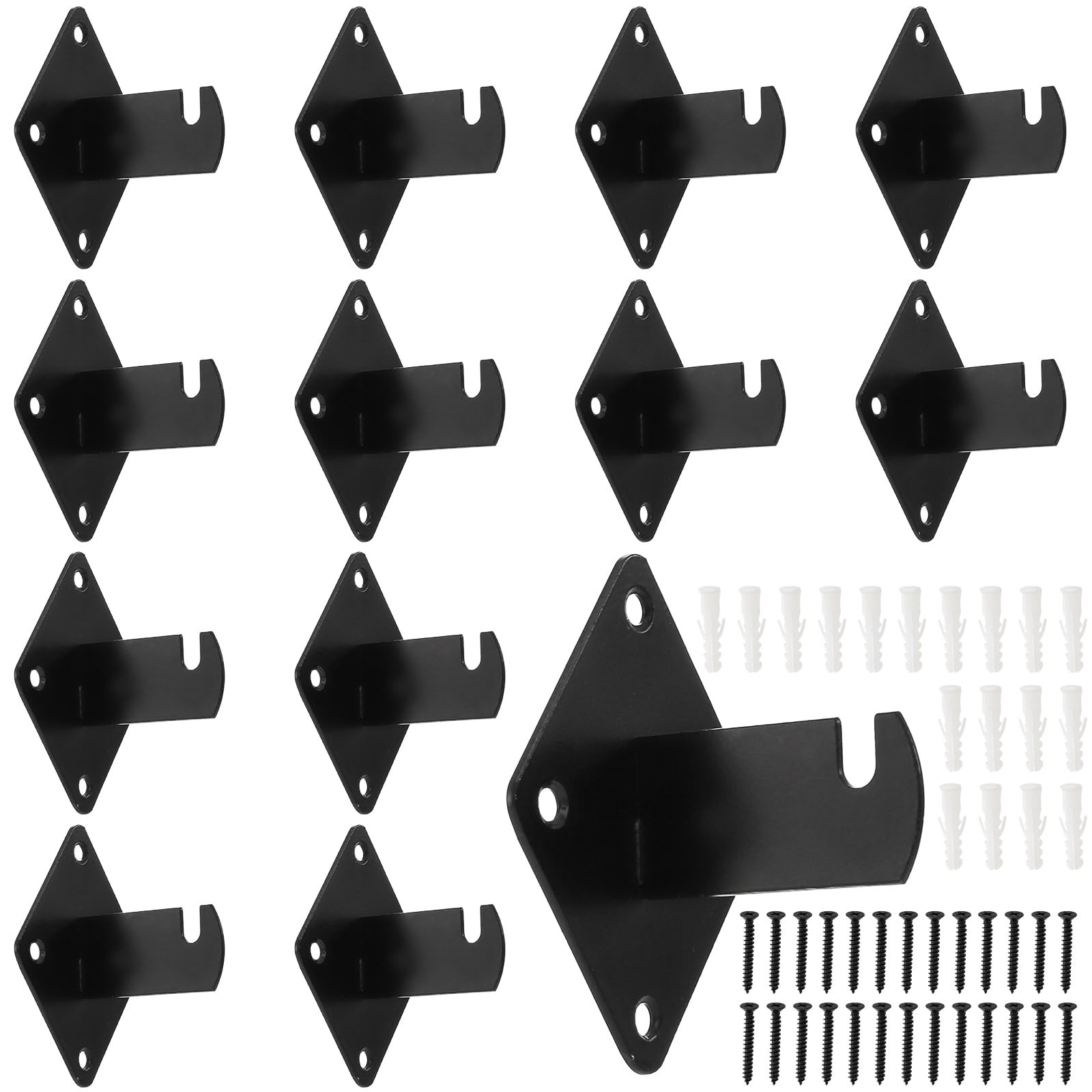 Gridwall Mount Brackets With Screws Metal Wire Panel Accessory Hangers 12 PCS