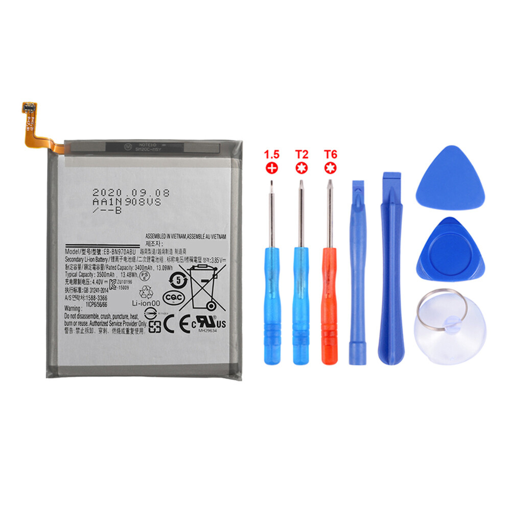 USA OEM For Samsung Galaxy Note 10 Li-ion Battery EB-BN970ABU 3400mAh + 8 Tools