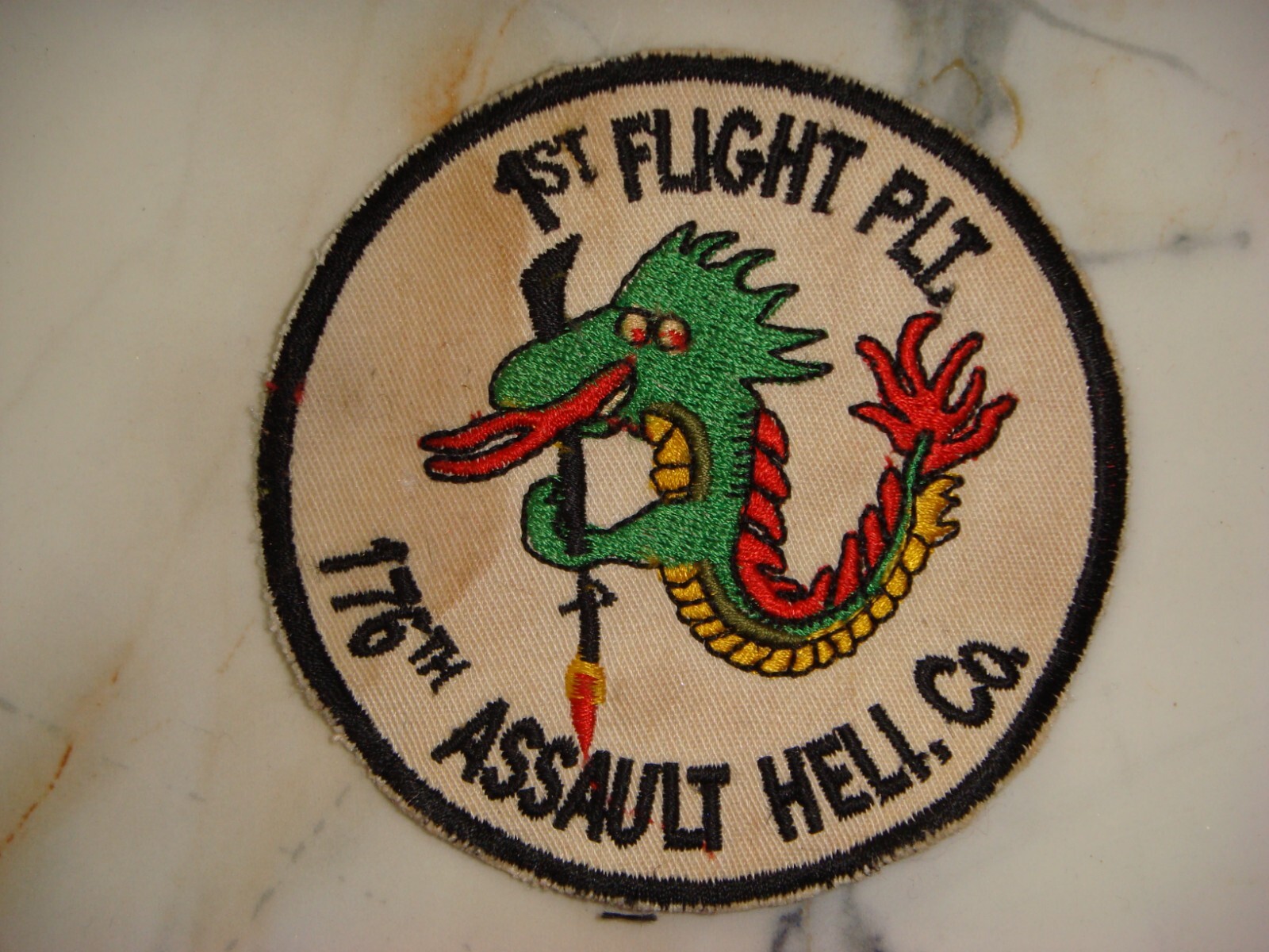 US 1st FLIGHT PLATOON -176th ASSAULT HELICOPTER Co., VIETNAM WAR PATCH