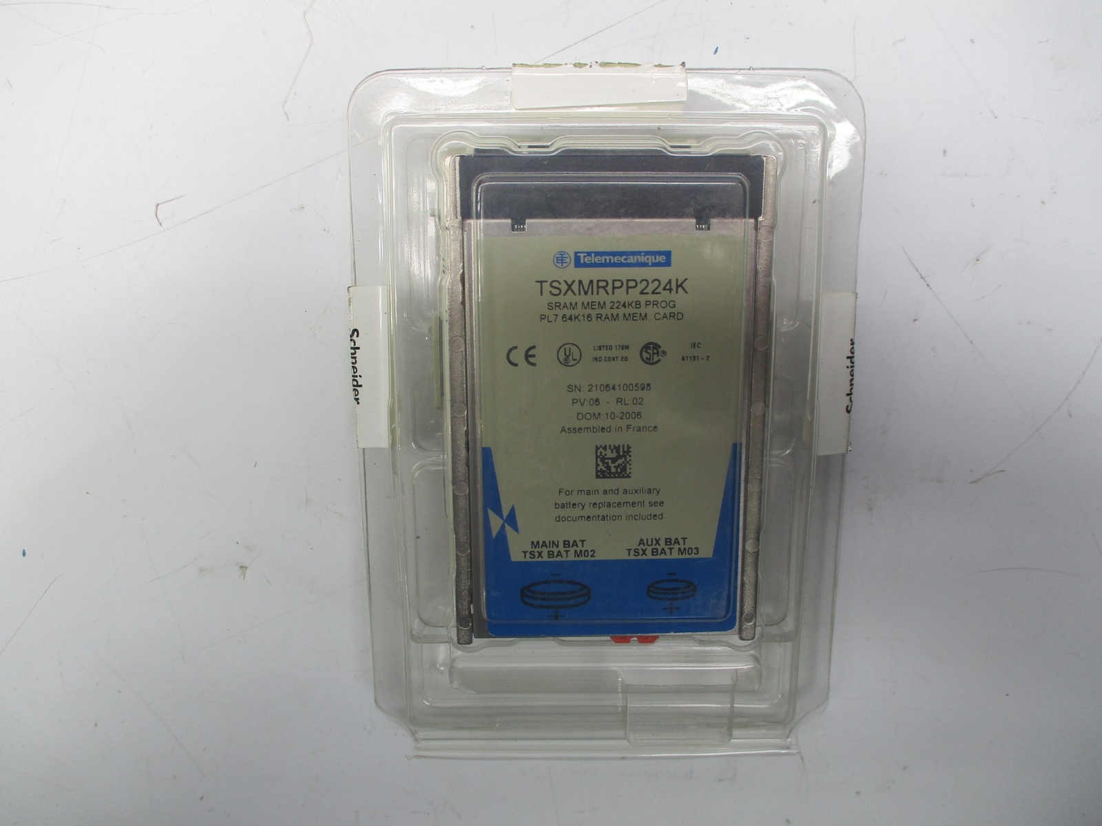 TELEMECANIQUE TSXMRPP224K RAM MEMORY CARD NSMP