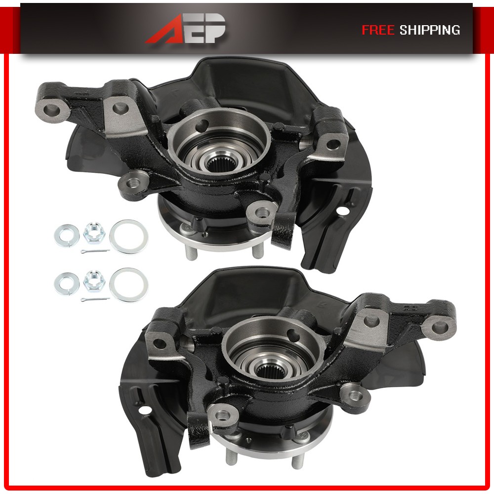 2 Pcs Front Wheel Hub Bearing Knuckle Assembly For Hyundai Sonata 2011 L4 2.4L