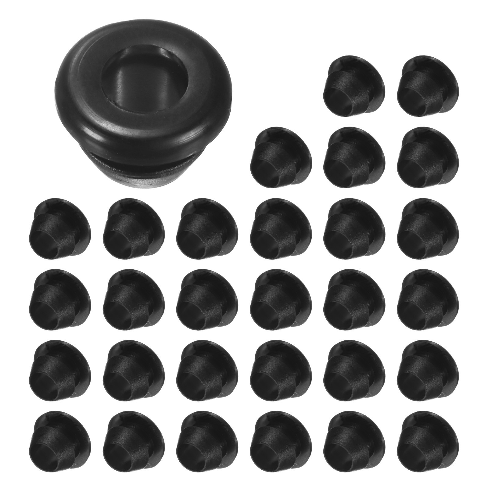30-Pack Cable Railing Rubber Grommets, 7mm Drill Hole 5mm ID Car Grommet