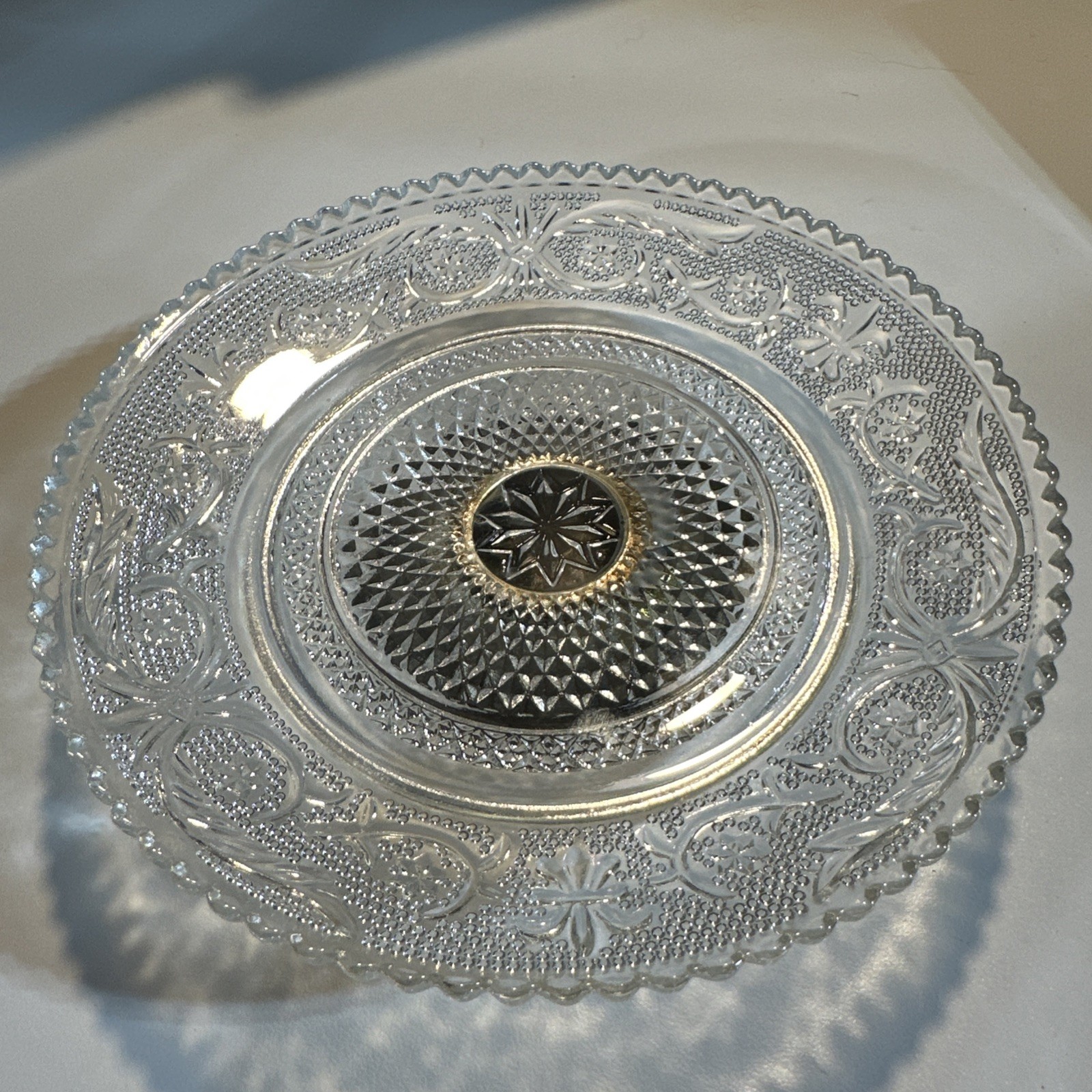 Vintage Collector’s Crystal Galleries by Fairfield Crystal Pedestal Server