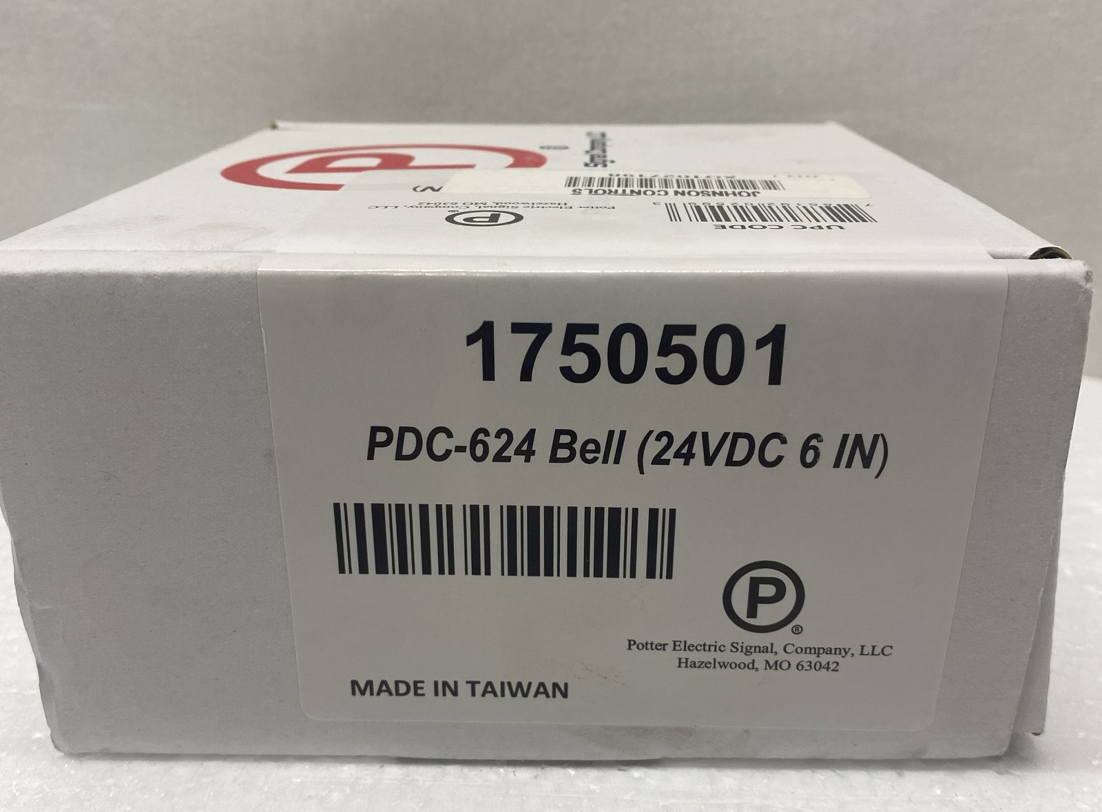 POTTER PDC-624 FIRE ALARM BELL, RED, 24-VDC, 6”. NEW IN BOX.