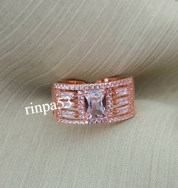 Gift For Women's Open Adjustable Toe Ring Cubic Zirconia 925 Sterling Silver