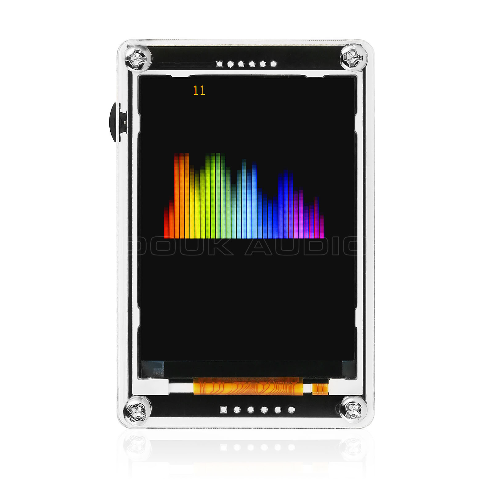 MIC Sound Level Indicator VU Meter 2.4" LCD Display Audio Spectrum Digital Clock