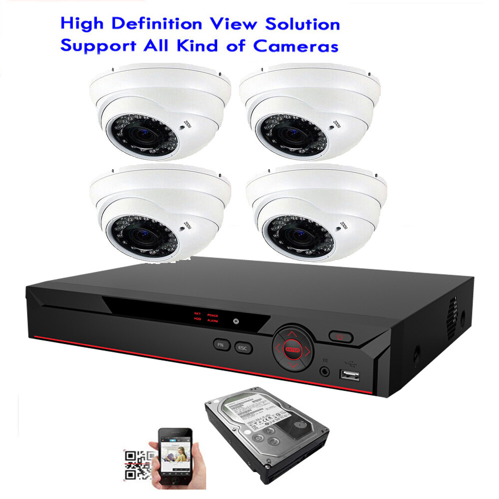 4CH All-in-1 6MP DVR 4-in-1 AHD 2.6MP Dome 960H 36IR LKi Security Camera System