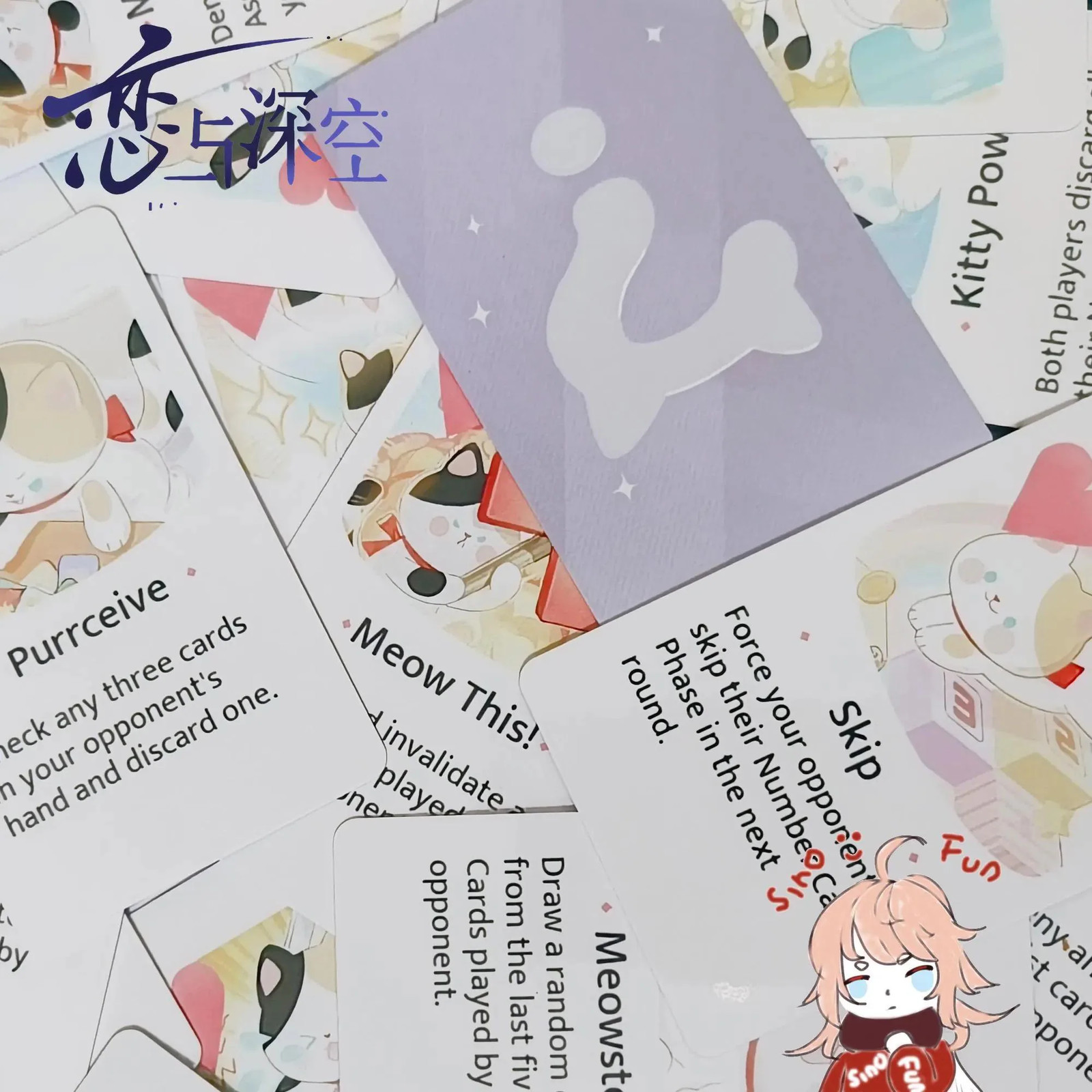 fast us shipping Love and Deepspace Kitty Cards, 恋と深空