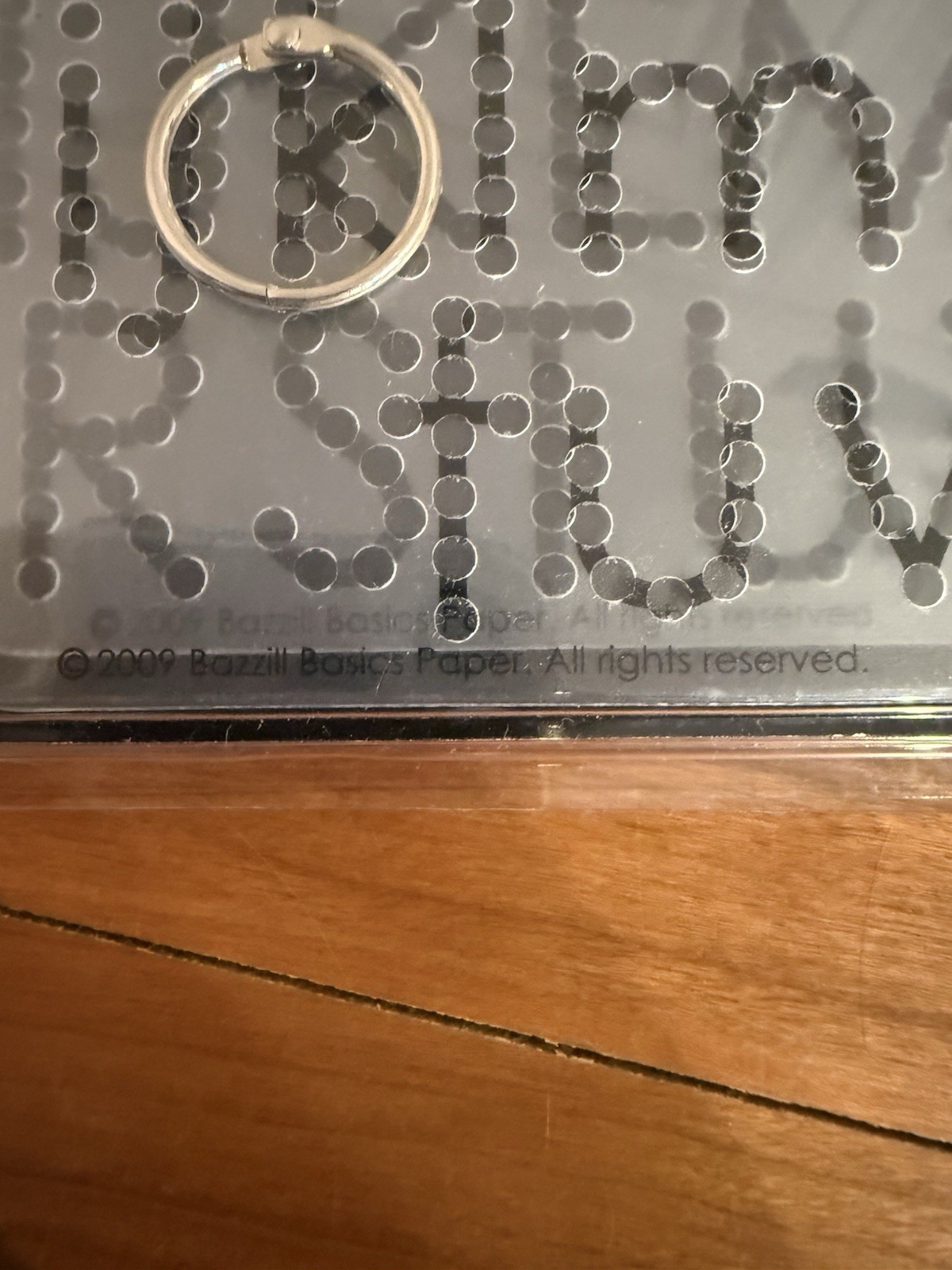 Bazzill Basics NIP 2 Pc Jewel Template Set Alphabet