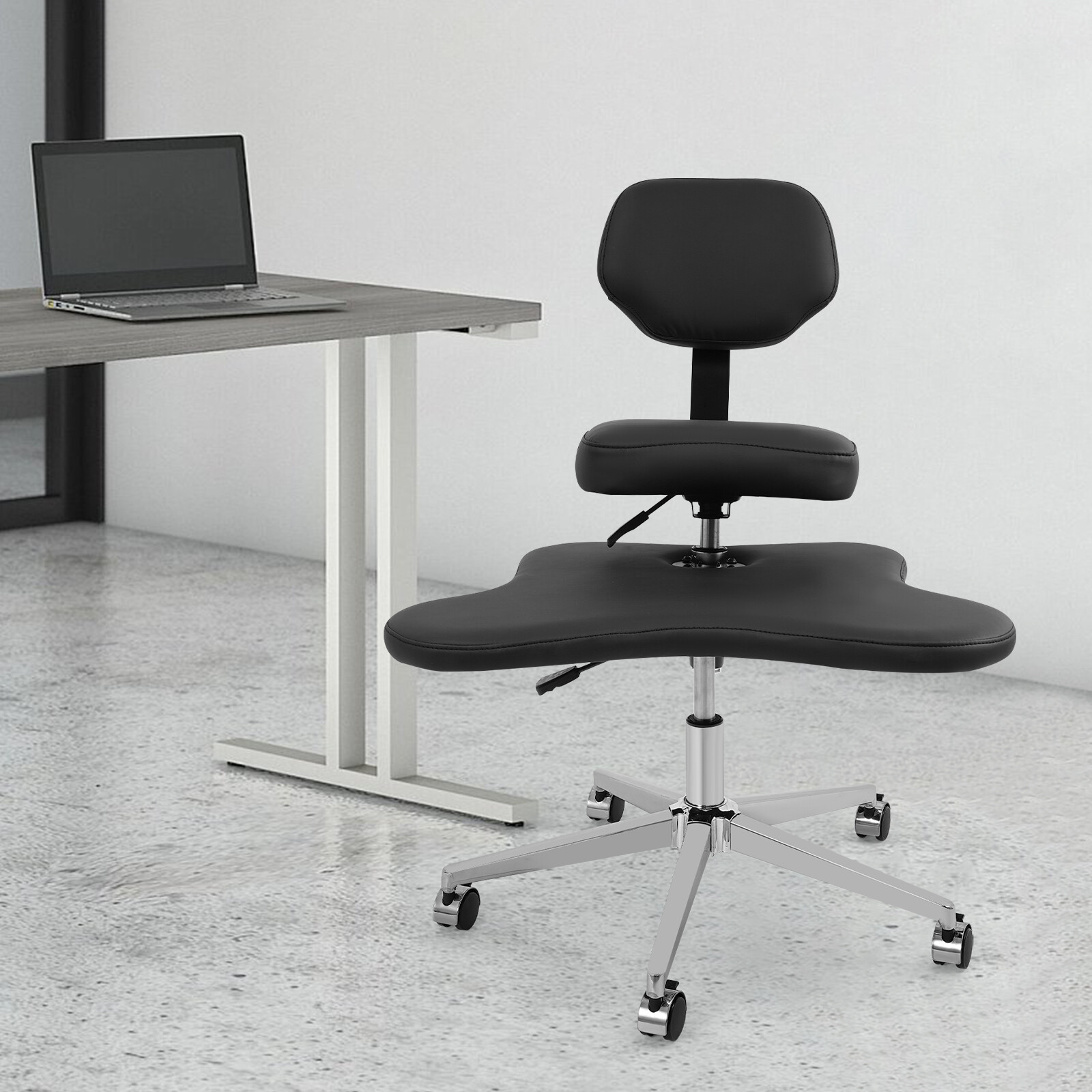 Cross Legged Office Chair, Criss Cross Chair with Wheels, Meditation Chair