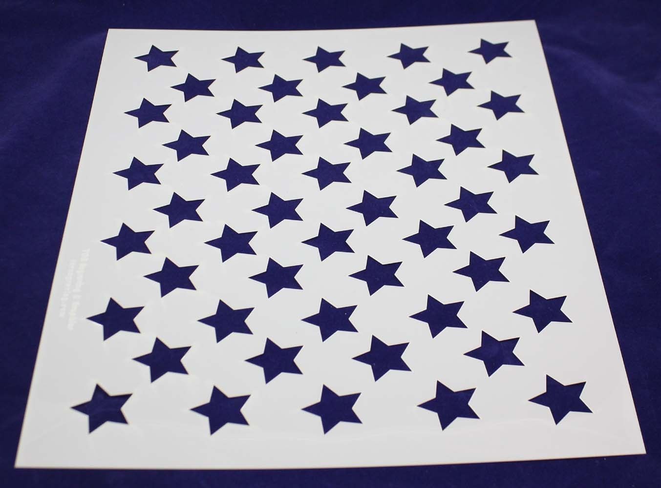 50 Star Stencil 14 mil Mylar-17.5" W x 14" H- Painting/Crafts/Stencil/Template