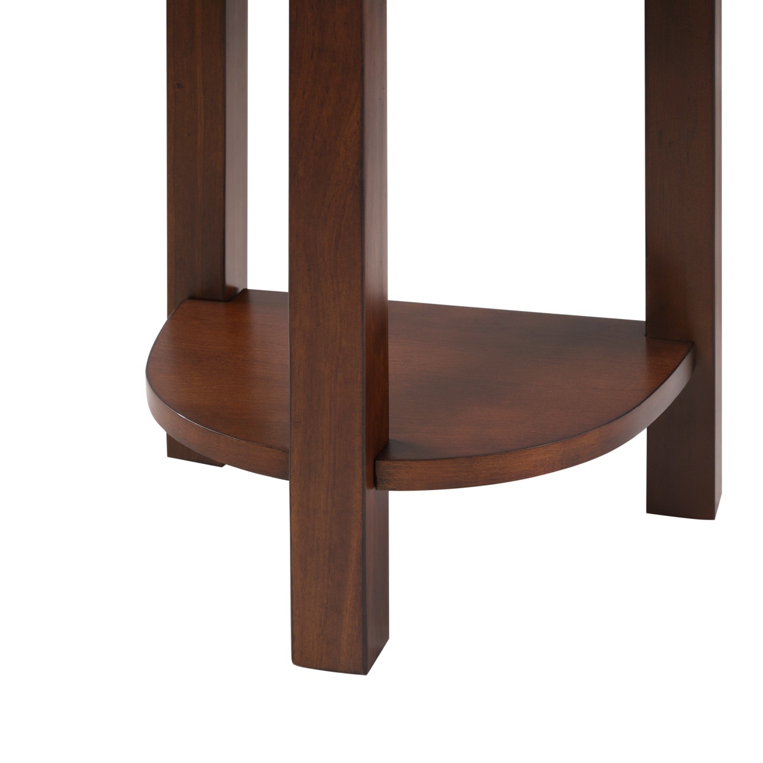 4 Piece Set Counter Height Bar Table & 3 PU Padded Solid Wood Stools Espresso
