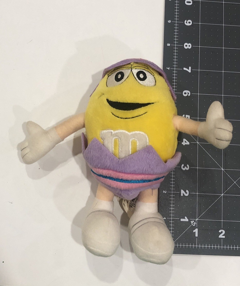 M&M's Yellow Plush Character Inside Easter Egg