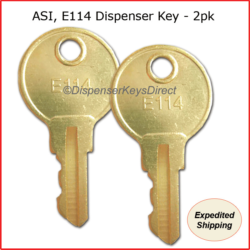 E114 Dispenser Key for Paper Towel, Toilet Tissue Dispensers - (2/pk.)
