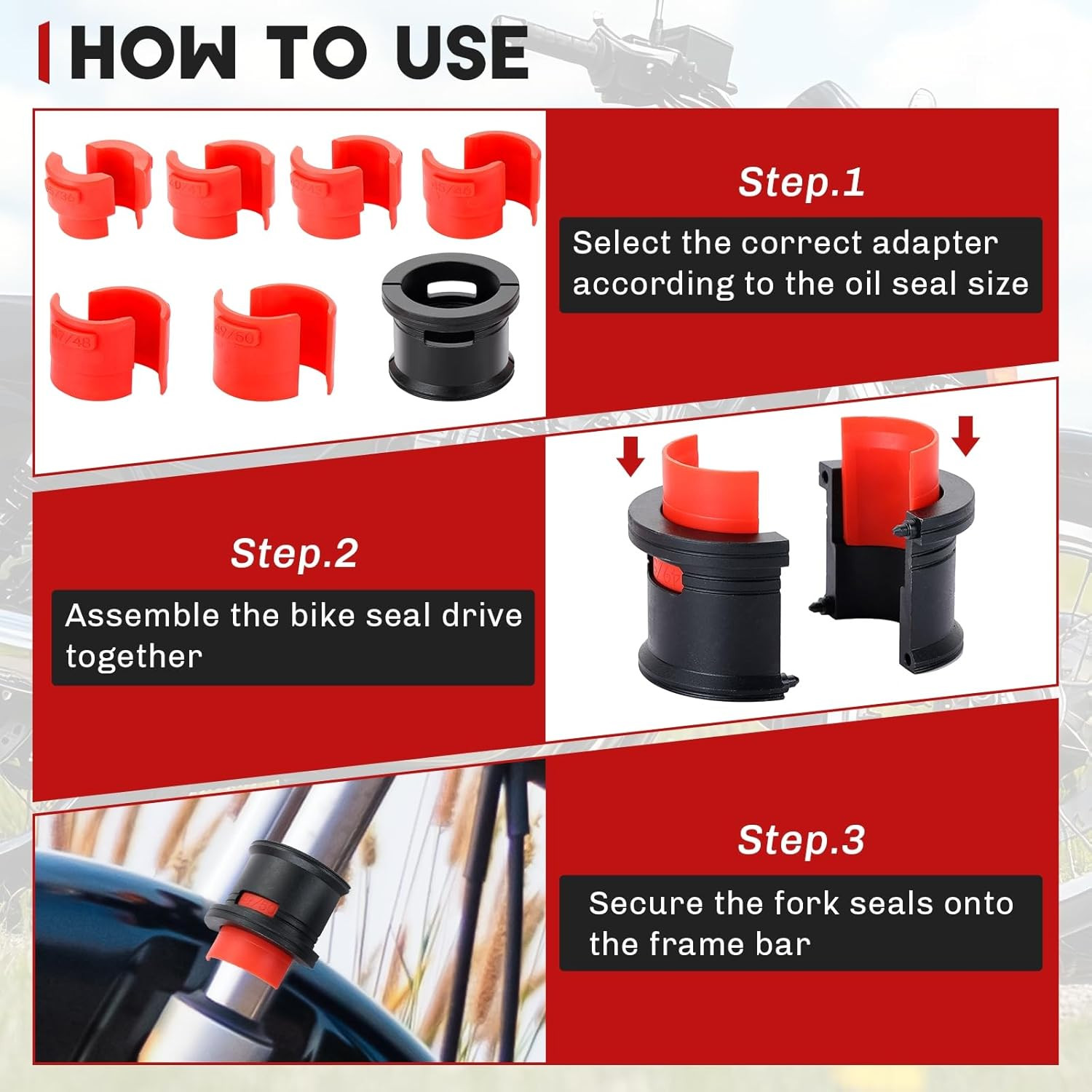14PCS Motorcycle Bike Fork Seal Driver Tool Kit | Universal Installer Driver Set