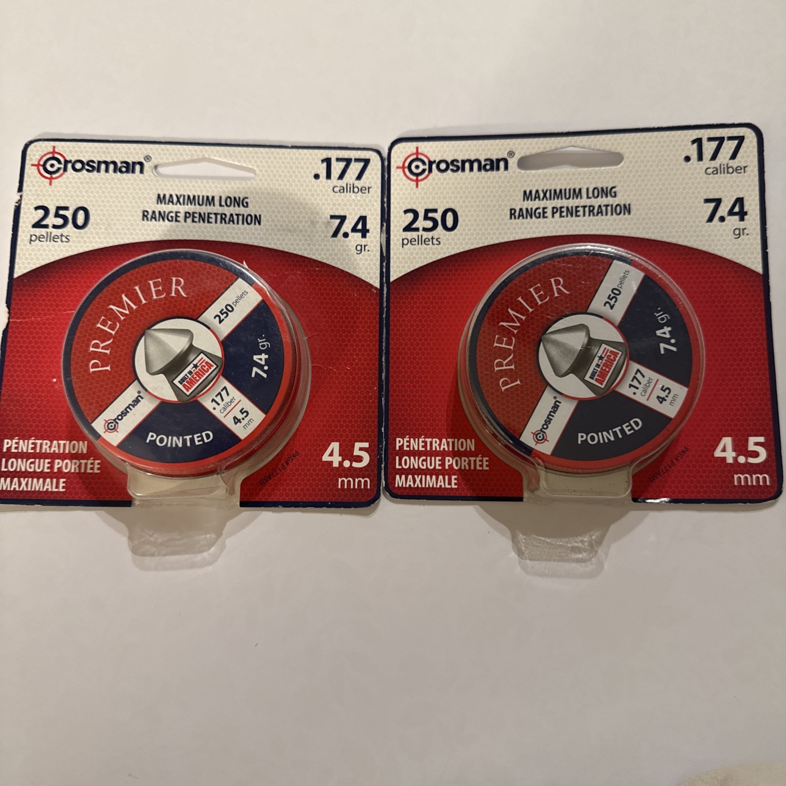 Crosman Pointed .177 Pellets 7.4gr (Pack Of 2)