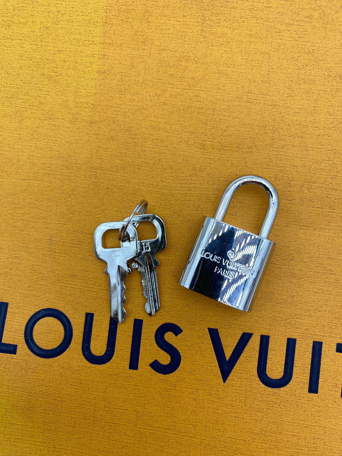 Louis Vuitton PadLock Silver Lock 2 Key Brass Number 315