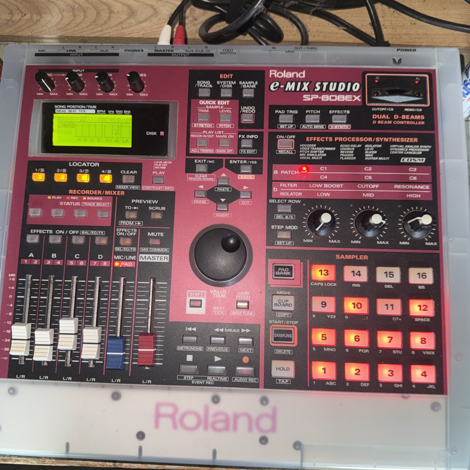 Roland SP-808EX E-MIX Studio Digital Recording Workstation and Sampler